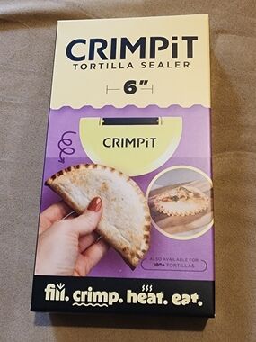 CRIMPIT Tortilla Sealer 6-Inch Yellow & Black New